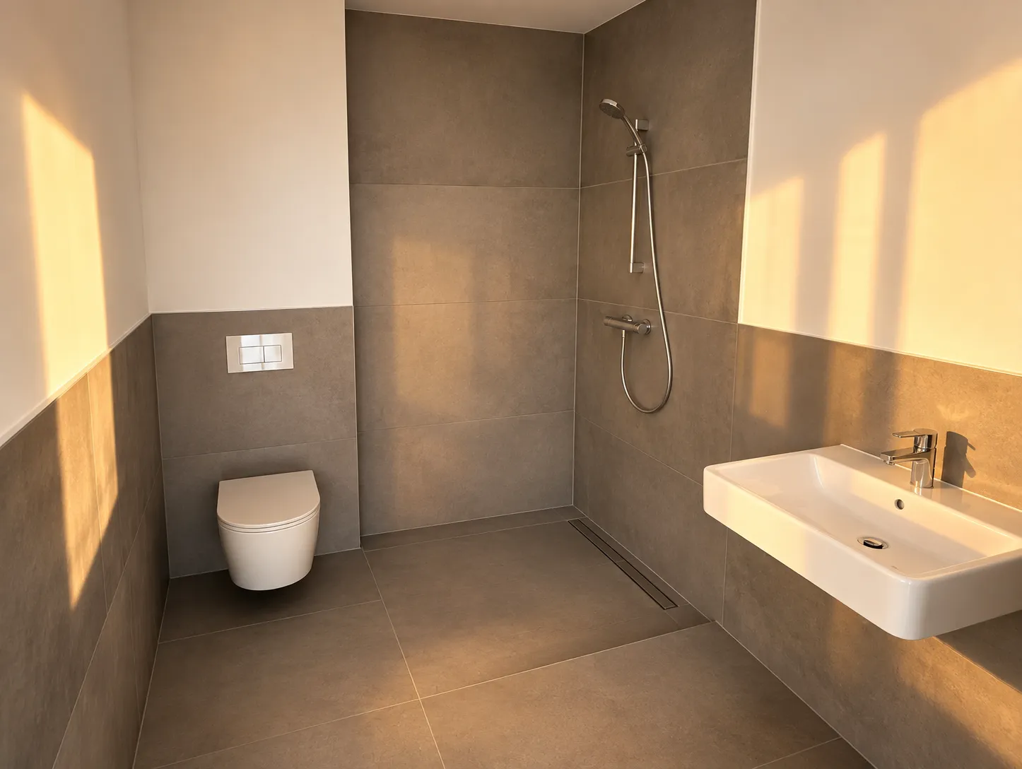 Barrierearmes Badezimmer (Visualisierung)